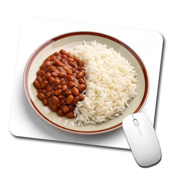 Rice And Beans Cheap Dinner Mouse Pad Low Profile Gaming Mat