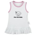 thumbnail image 1 of Rice Rice Baby Funny Dresses For Baby, Newborn Babies Skirts, Infant Princess Dress, 0-24M Kids Graphic Clothes (White Sleeveless Dresses, 12-18 Months), 1 of 4