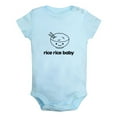 thumbnail image 1 of Rice Rice Baby Funny Rompers For Babies, Newborn Baby Unisex Bodysuits, Infant Jumpsuits, Toddler 0-12 Months Kids One-Piece Oufits (Blue, 6-12 Months), 1 of 4