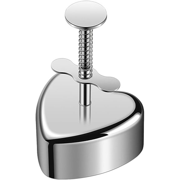 Rice Ball Mold Rice Ball Maker 304 Stainless Steel Rice Ball Mould Rice Press Mould Metal Sushi Maker for Kids Home Kitchen DIY Sushi Meat Cakes and Mousse Cakes Heart Shaped Style