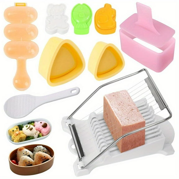 Rice Ball Molds Cute Onigiri Mold DIY Sushi Molds Rice Ball Mould Shaker Sushi Maker Tool Rice Decorating Mold Triangle Rice Mold Sushi Rice Molds for Home DIY Lunch Box