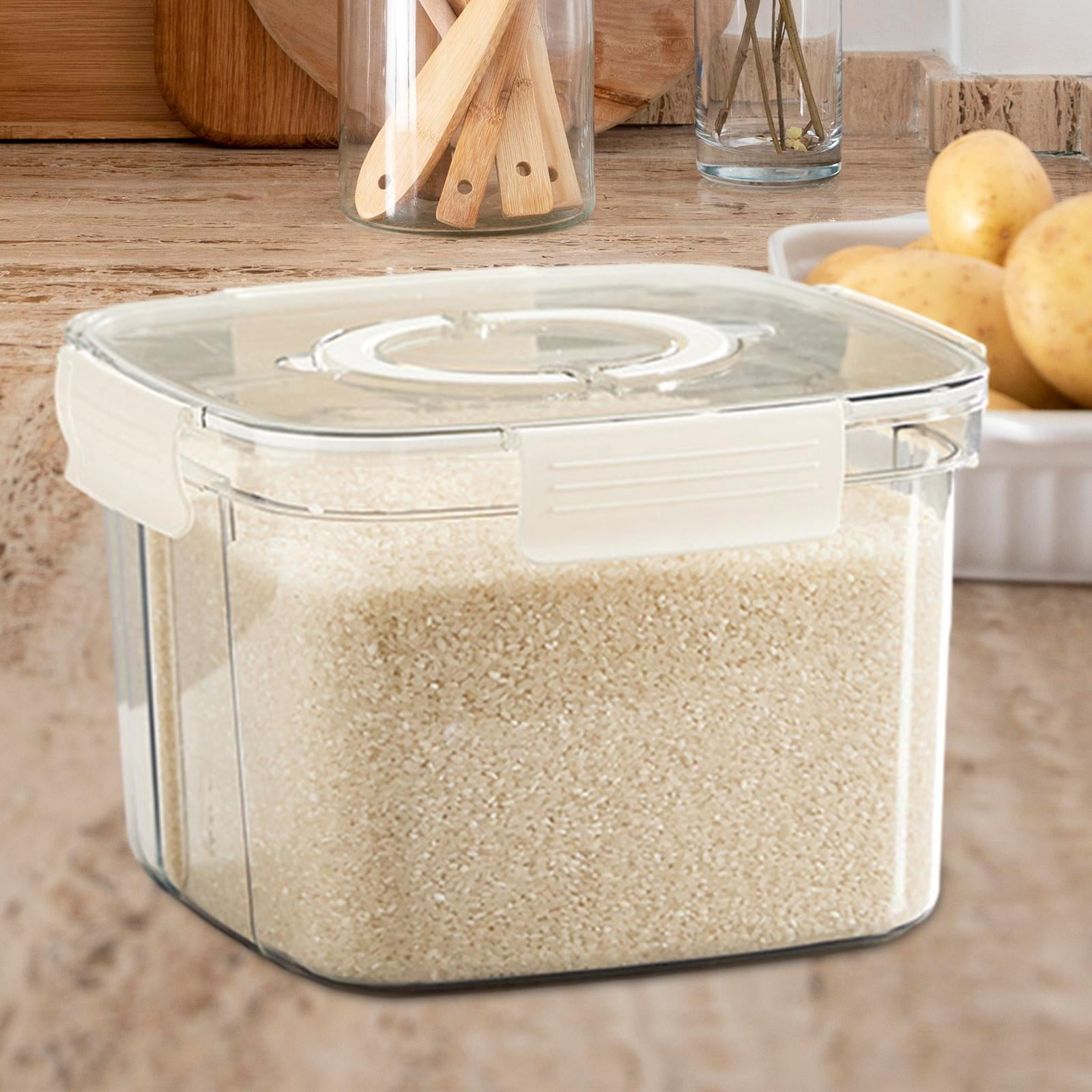 Rice Bin Rice Storage Container with Measuring Cup Leakproof Large Food