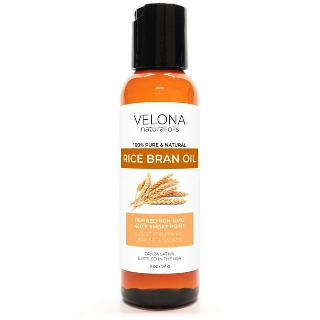 Rice Bran Oil by Velona 2 oz 100 Pure and Natural Carrier Oil