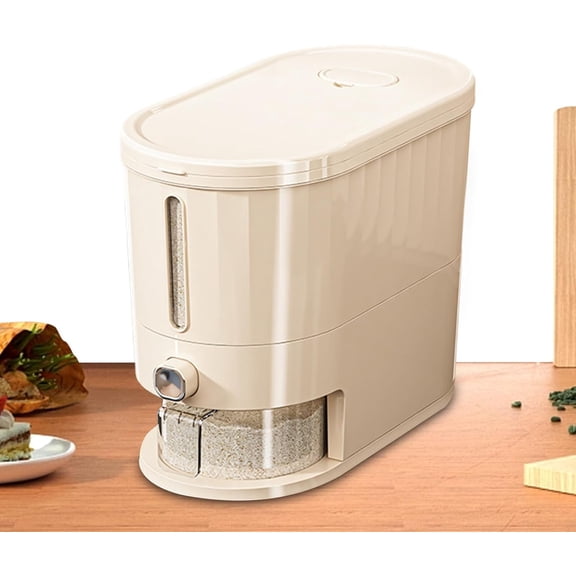 Rice Case - Dustproof Flour Bin Bucket With Sealed Lid | Multi-purpose Food Storage Box, Button Pressing Type Home Kitchen Supplies For Kitchen Pantry