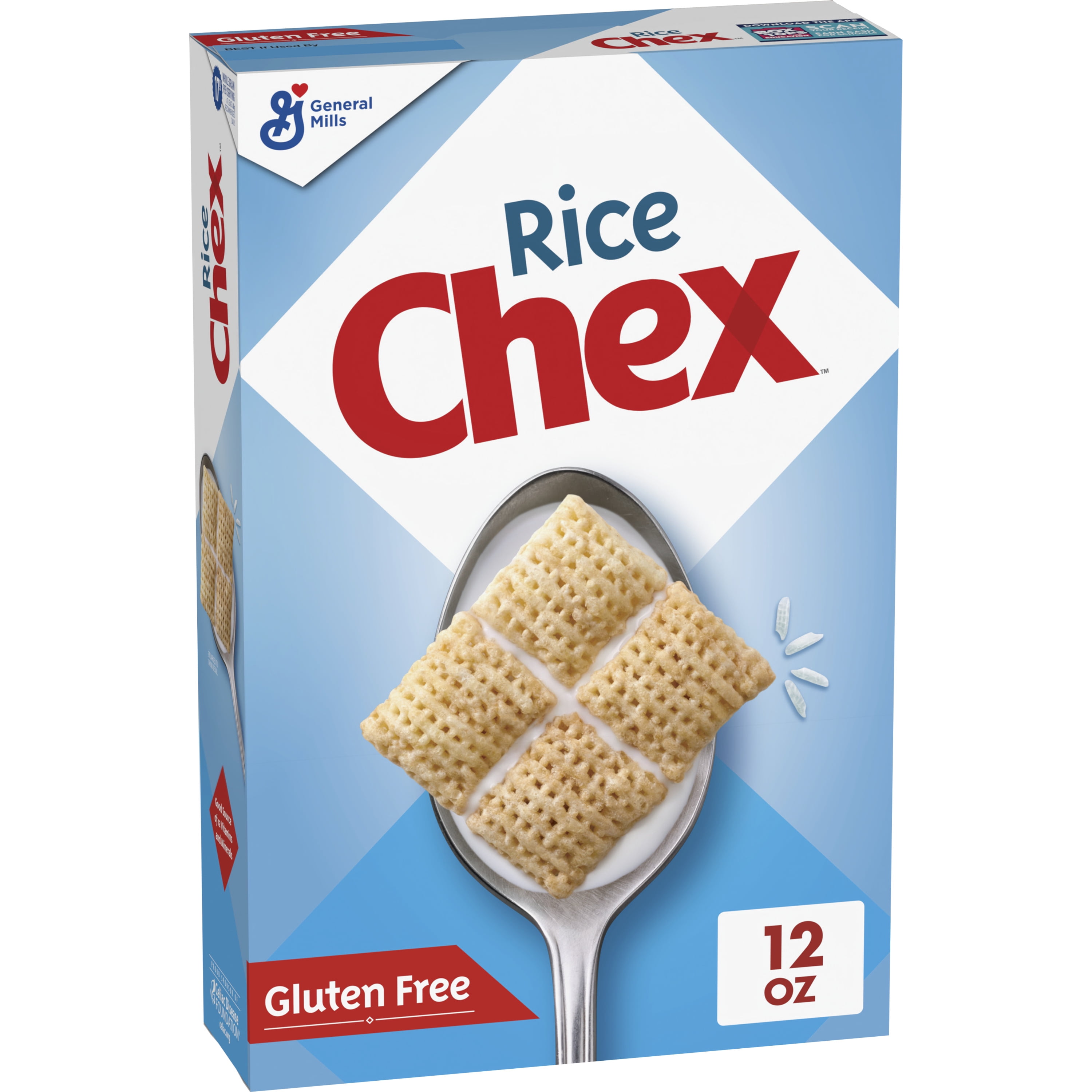 Rice Chex Cereal, Gluten Free Breakfast Cereal, Made with Whole Grain
