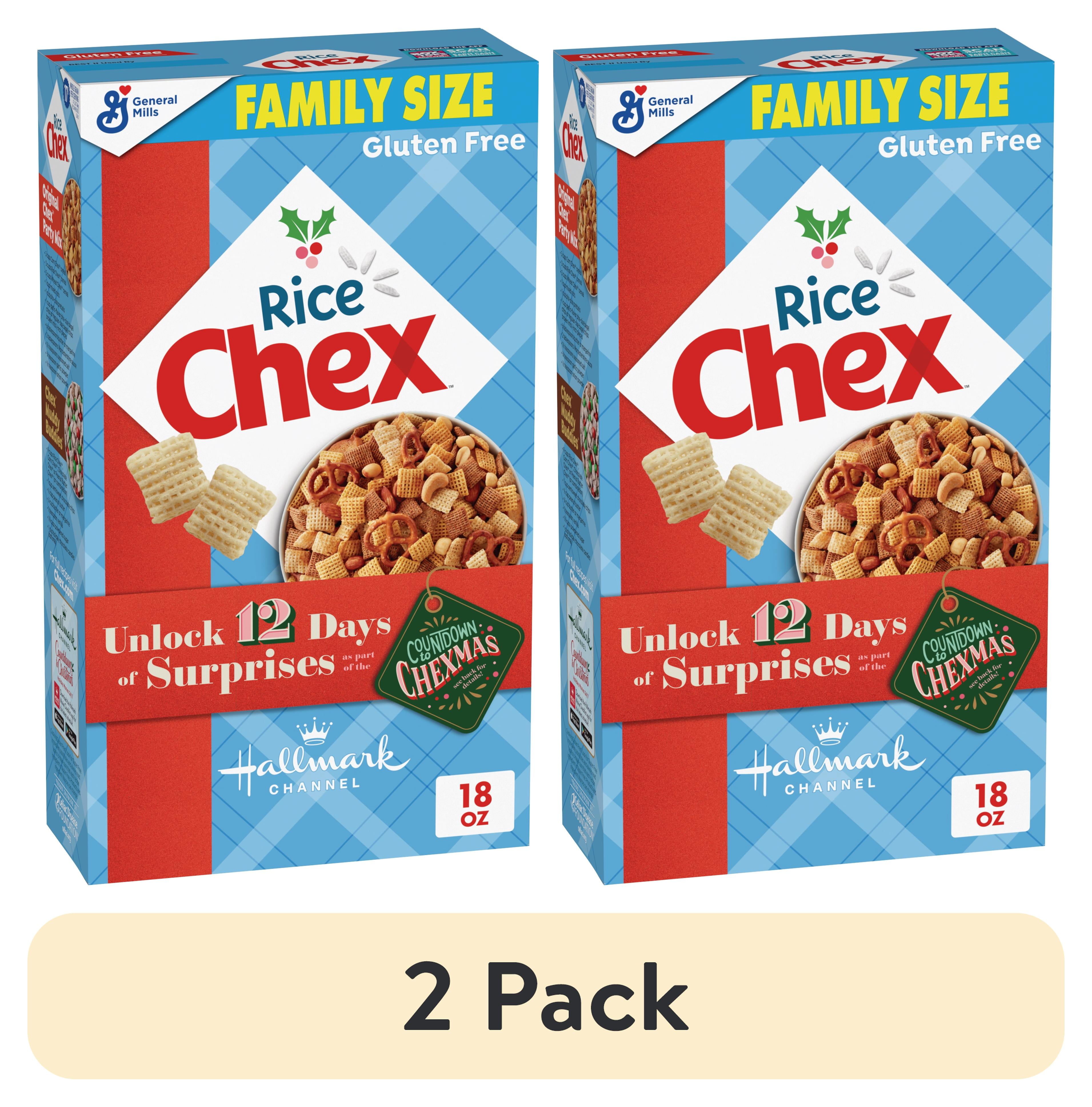 (2 pack) Rice Chex Gluten Free Breakfast Cereal, Homemade Chex Mix
