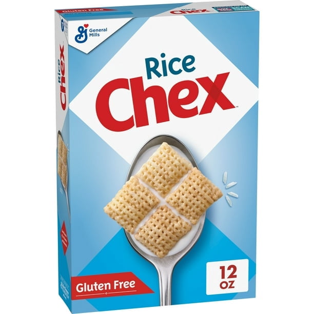 Rice Chex Gluten Free Breakfast Cereal, Homemade Chex Mix Ingredient, 12 oz (Pack of 3)