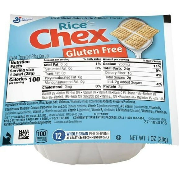 Rice Chex Single Serve Cereal Bowl Pak, 1 Ounce -- 96 per Case.