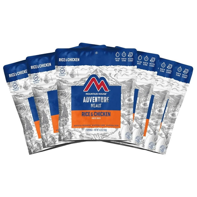 Rice & Chicken | Freeze Dried Backpacking & Camping Food |6-Pack ...