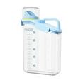 thumbnail image 1 of Rice Container Storage Tank, Kitchen Storage Container, Sealed Food Storage, Sealed Design Measuring Cup, with Pouring Port, Suitable for Oatmeal, Grains, Rice, Flour, 2000 ML, 10.43x10.24", 1 of 2