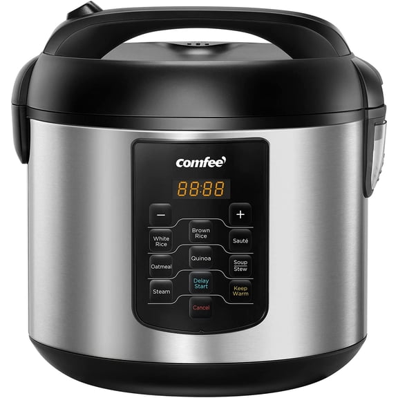 Rice Cooker 10 Cups Uncooked 20 Cups Cooked 5.2 Qt 8 One-Touch Programs Steamer Saute Warmer Bestseling