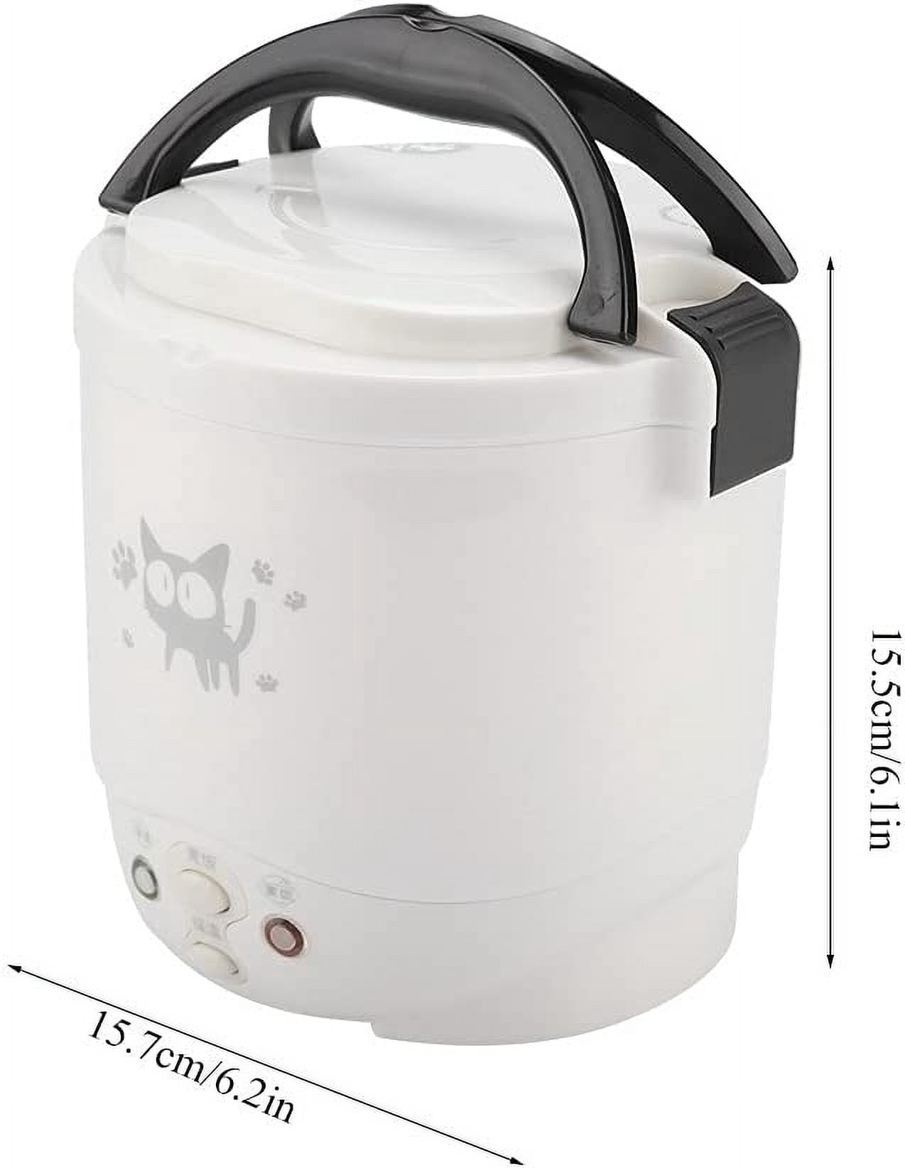 Rice Cooker 12V Electric Lunch Box Portable Travel Cooker with  Warm Function Non Stick Pot for Car Camping
