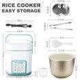 thumbnail image 1 of Rice Cooker 2.5 Cups Uncooked, Healthy Ceramic Coating Portable Rice Maker for 1-3 People, 1 of 6