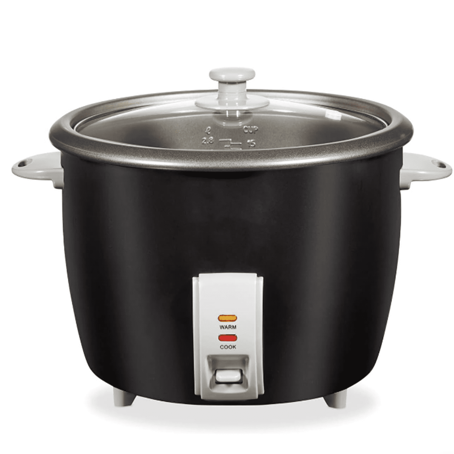 "Rice Cooker & Food Steamer, 30 Cups Cooked (15  Cups Uncooked), Includes Steam and Rinsing Basket, Black"