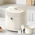 thumbnail image 1 of Lacidoll Low Temperature Cooking 3-Cup Uncooked / 6-Cup Cooked Electric Rice Cookers, White - Adjustable Temperature, 6 Menu Options, 12H Delay Timer, 1 of 10