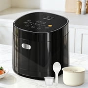 Rice Cooker Small 3 Cup Uncooked, Mini Rice Maker Ceramic Coated Pot Micom Fuzzy Logic, Compact for 1-2 People