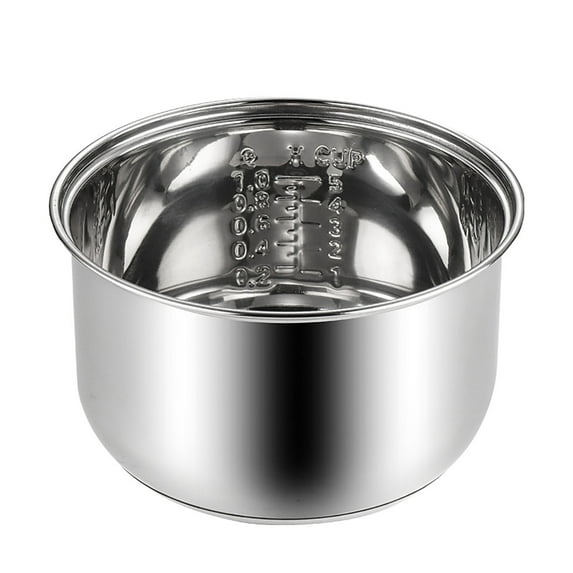 Rice Cooker Stainless Steel Inner Pot, 5.28Qt / 5L Pressure Cooker Liner Replacement, Non-Stick Baking Pot | Mixing Meal Prep Bowl for Electric Rice Cooker, Accessories for Cake Preparation