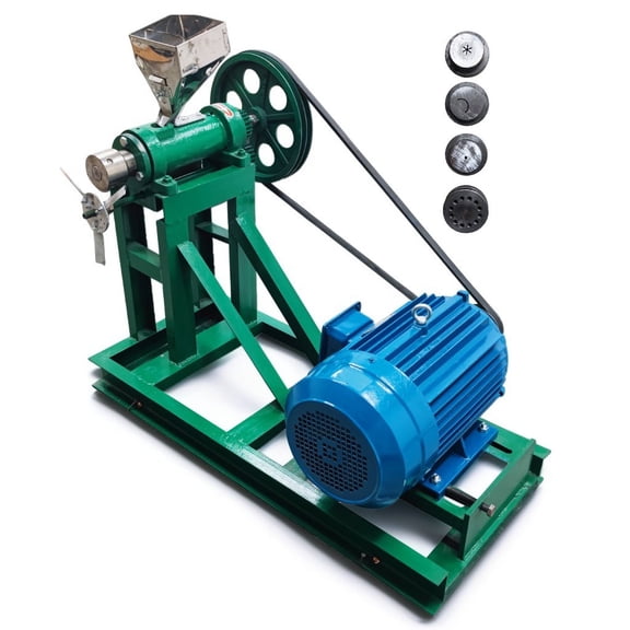 Rice Corn Feed Puffing Extruder Machine 220V 3PH 7.5KW with 4 Molds