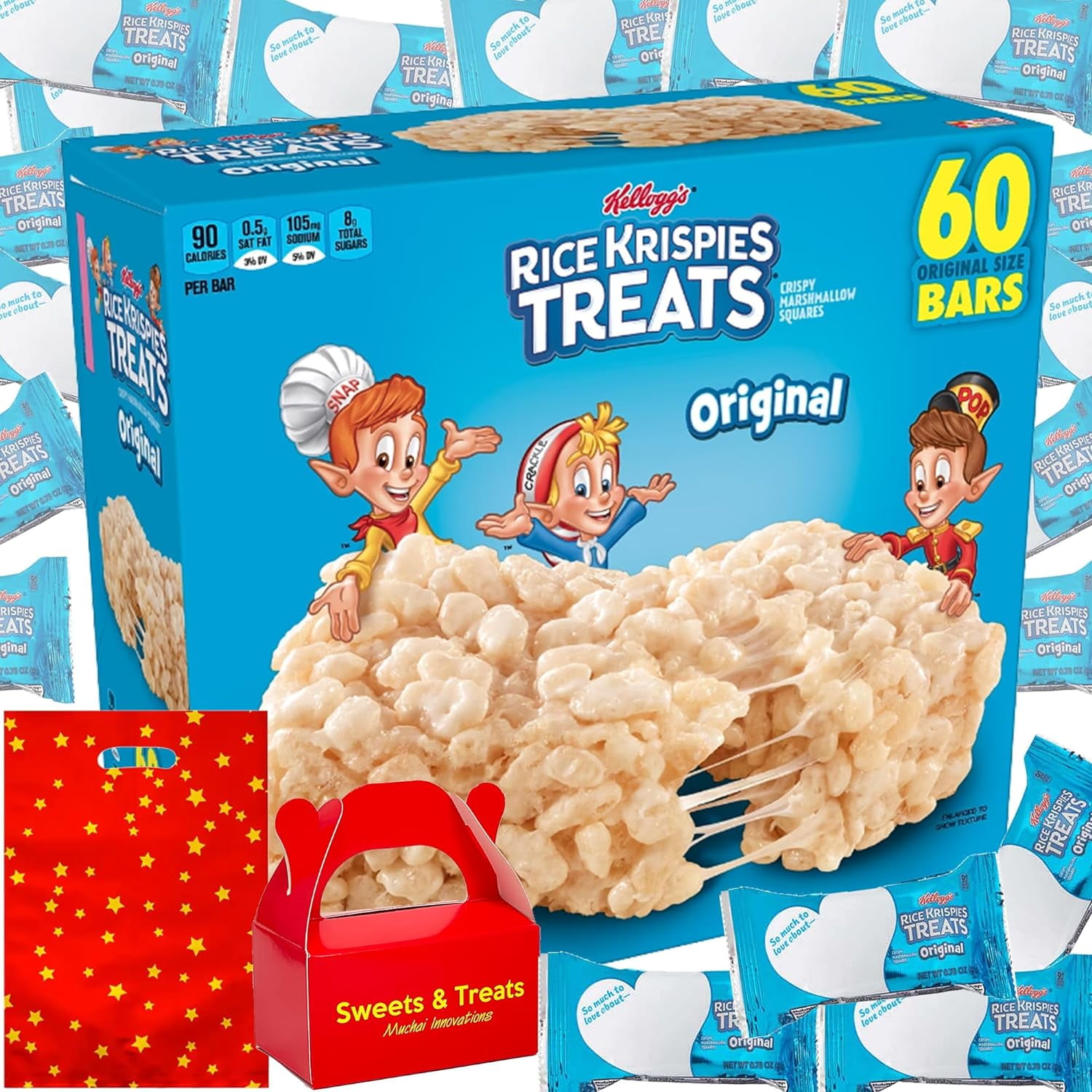 Rice Crispies Treats Mini Squares | Sweet Crispy Marshmallow Cereal ...