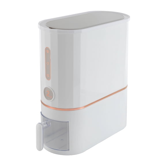Rice Dispenser, 10KG/22Lbs Rice Container Cereal Dispenser with Lid & Measuring Cup, Grain Storage Organizer Rice Holder for Kitchen Countertop Dry Food, W7.4*D15.8*H15.7in