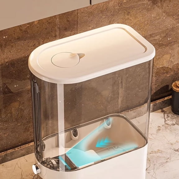 Rice Dispenser, 11Lbs Grain Container Storage with Lid Measuring Cylinder Moisture Proof Household Cereal Dispenser Bucket for Kitchen Soybean Corn