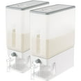 thumbnail image 1 of Rice Dispenser 25 Lbs 2Pcs, Rice Storage Container Moisture Proof, Cereal Dispenser for Pantry, BPA-Free, 1 of 7