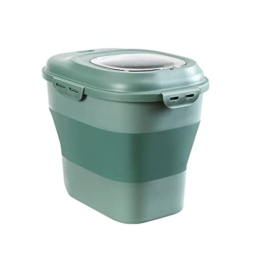 Rice Dispenser, 55LBS Foldable Rice Storage Container Rice Bucket Cereal Dispenser Pet Supplies Kitchen Storage Organizer Food Containers