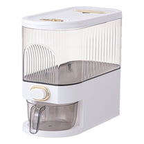 Rice Dispenser Cereal Containers Storage Sealed Proof Cereal Dispenser With Lid With Measuring Cup And Dial Clear Visible Design For Soy Corn Grain Dry Foods