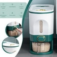 thumbnail image 1 of Rice Dispenser Container under $5! kkbbma Rice Dispenser Container with Measuring Cup, Airtight Food Storage Bin for Kitchen, Cereal Grain Organizer with Date Tracker, 1 of 7