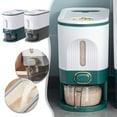 thumbnail image 1 of Rice Dispenser Container under $5! kkbbma Rice Dispenser Container with Measuring Cup, Airtight Food Storage Bin for Kitchen, Cereal Grain Organizer with Date Tracker, 1 of 8
