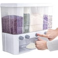 Rice Dispenser Food Dispenser 22LB Rice Bucket, 5Grid Rice Storage Dry