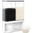 thumbnail image 1 of Rice Dispenser Kitchen Organization, Wall-Mounted Dry Food Storage Container with Lids, Laundry Detergent Dispenser.Suitable for Black Rice, Pet Food, Beans, Laundry Scent Beads, 1 of 8