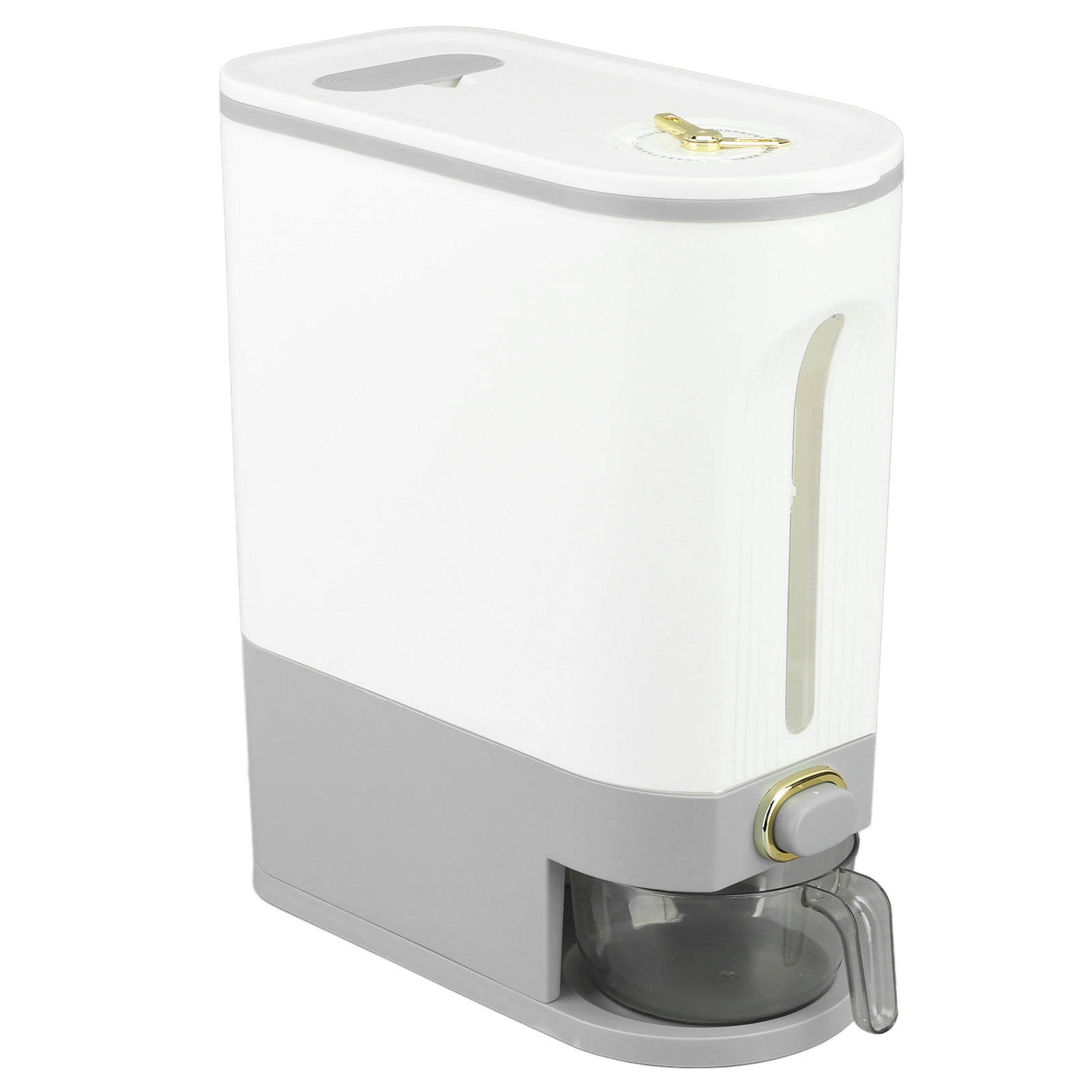 Rice Dispenser Transparent Sealed Press Type Grain Storage Box Rice