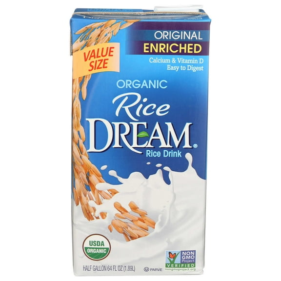 Rice Dream Organic Rice Drink, Enriched Original, 64 Oz (Pack of 8)