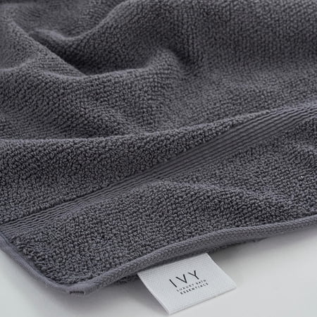 Rice Effect Turkish Aegean Cotton Bath Towel Pack of 3 Storm Grey