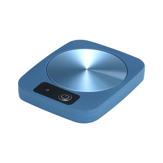 Constant Temperature Cup Pad 55°C Heating Blue, 16W Automatic Heat Preservation Coffee Warmer With Metal Panel US Plug