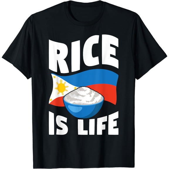 Rice Is Life Philippine Flag Rice Lover T-Shirt