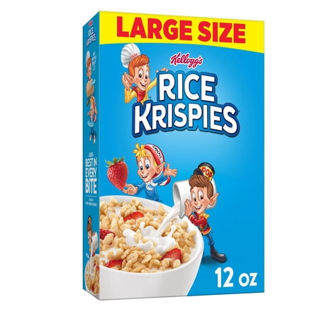 Rice Krispies Breakfast Cereal, 12 oz Box (Pack of 4)
