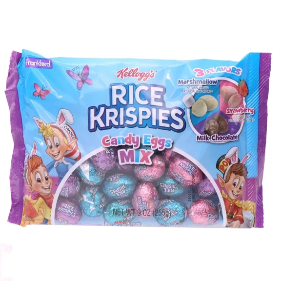 Rice Krispies Easter Candy Eggs, Assorted Bag- 9oz, Easter Basket Treats