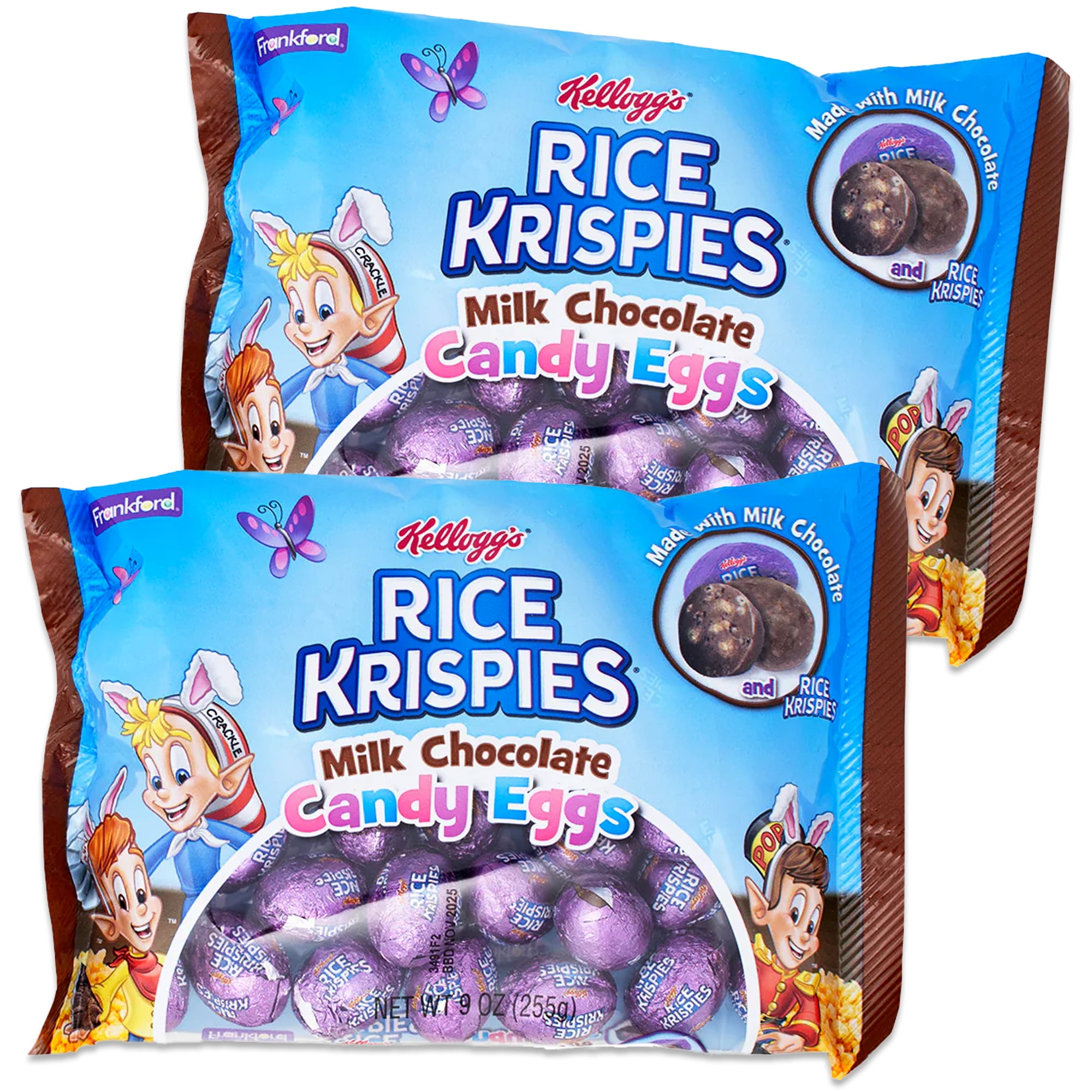 Rice Krispies Easter Chocolate Eggs 2 Pack x 9oz Bags of Easter Candy ...