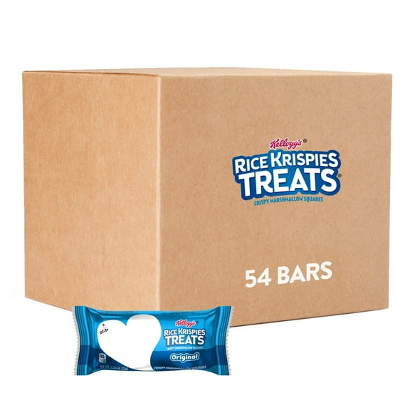 Kellogg's Rice Krispies Treats, OIF8Crispy Marshmallow Squares, Original, School Lunch Snack, 41.9oz Case (54 Count)