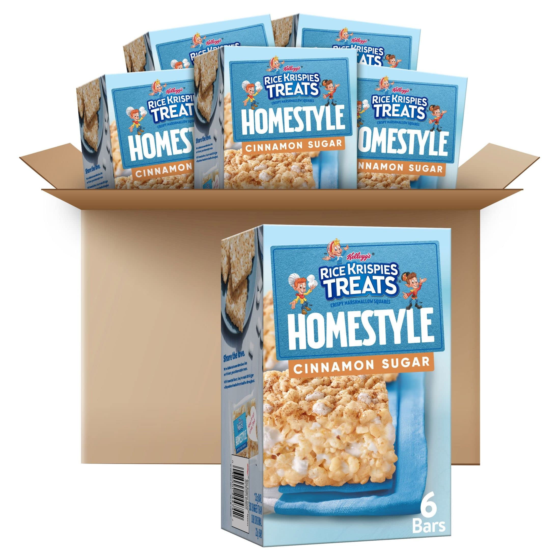 Rice Krispies Treats Homestyle Marshmallow Snack Bars, Kids Snacks ...