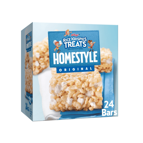Rice Krispies Treats Homestyle Original Marshmallow Snack Bars, Oversized, 24 Count, 27.9 oz Box