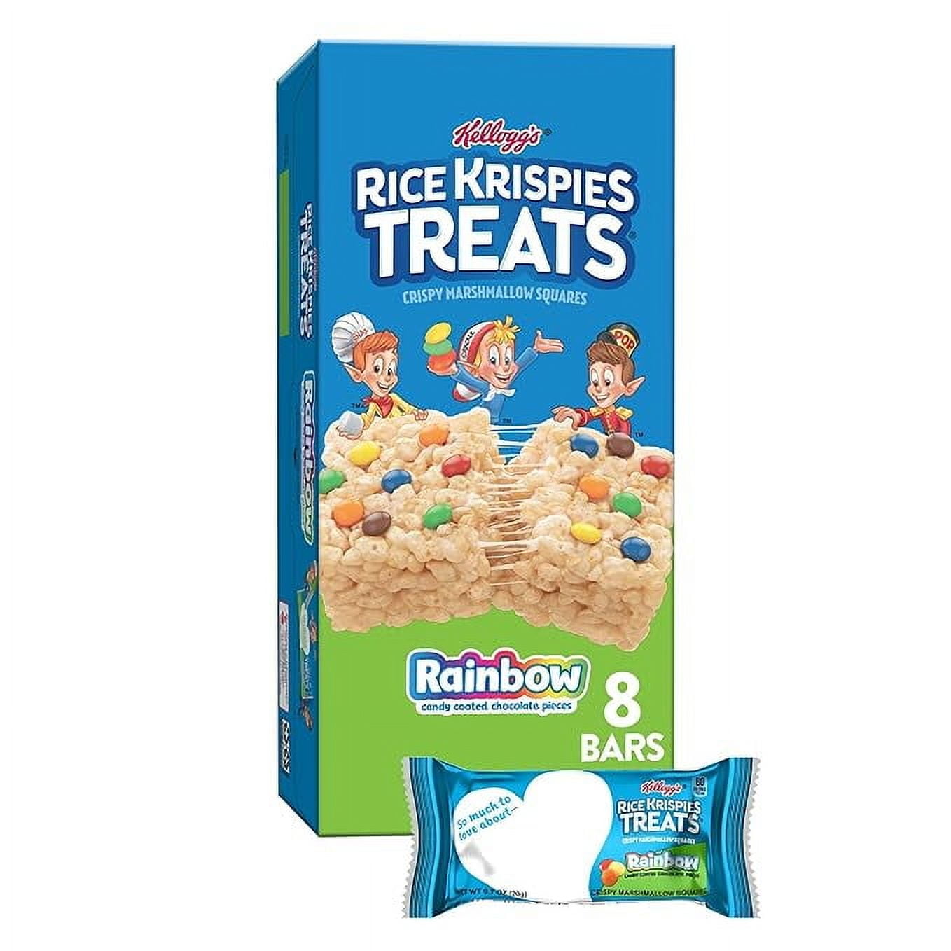 Rice Krispies Treats Marshmallow Snack Bars Rainbow, 5.6oz Box (8 Bars)