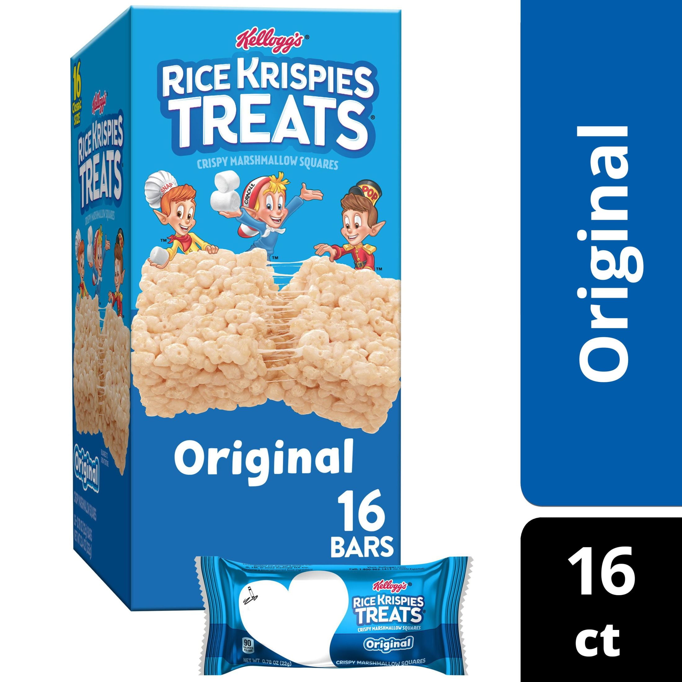 Rice Krispies Treats Original Chewy Crispy Marshmallow Squares, 12.4 oz ...