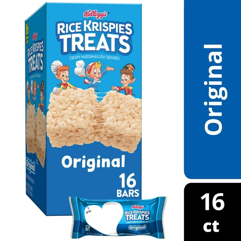 Rice Krispies Treats Crispy Marshmallow Squares, Original, Value Pack - 16 pack, 0.78 oz bars