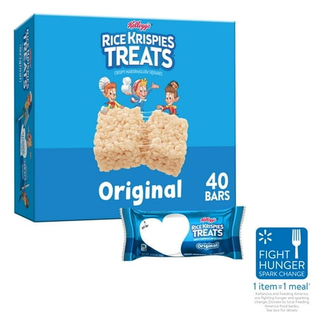 Rice Krispies Treats Original Chewy Crispy Marshmallow Squares, Ready-to-Eat, 31.2 oz, 40 Count