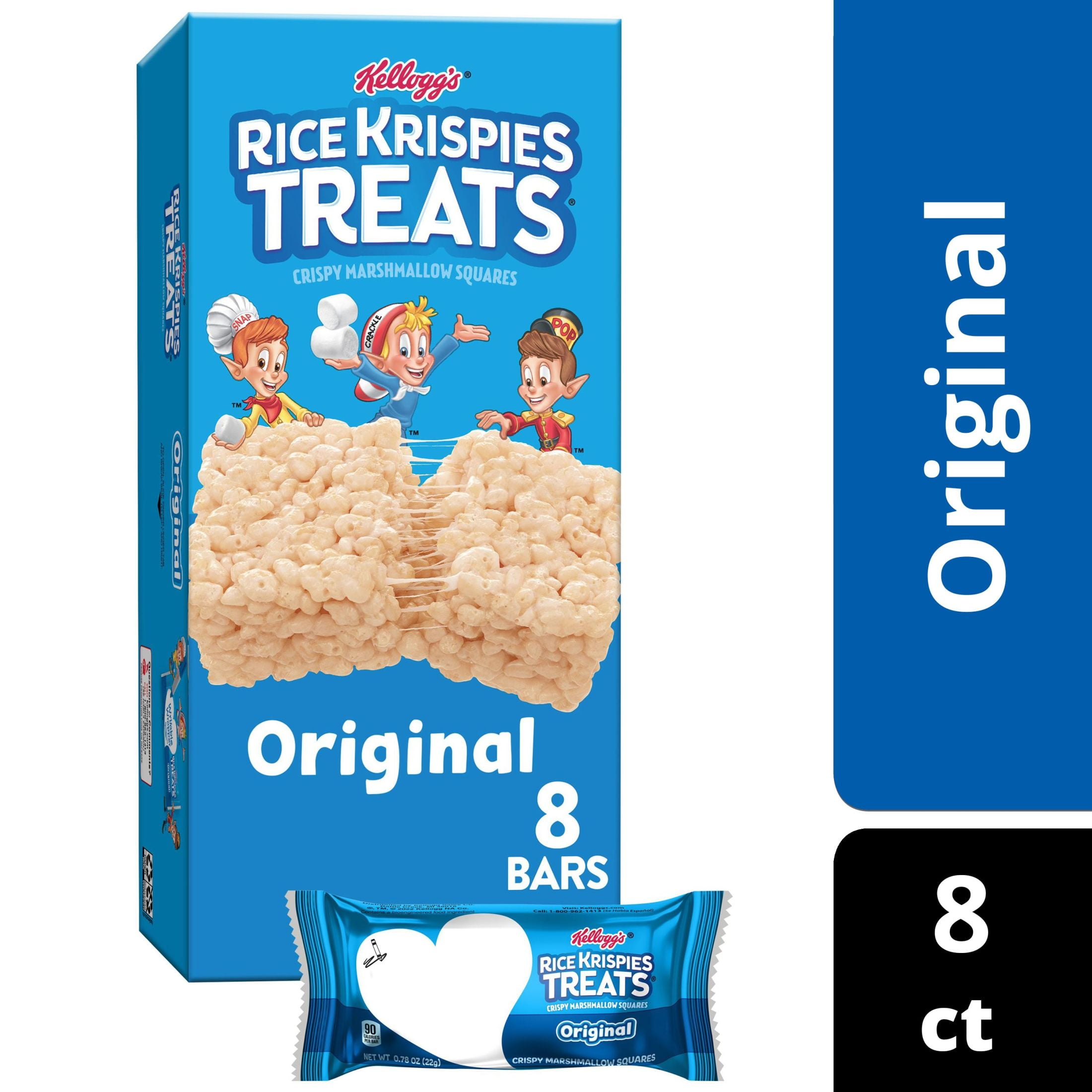 Rice Krispies Treats Original Chewy Crispy Marshmallow Squares,  Ready-to-Eat, 6.2 oz, 8 Count
