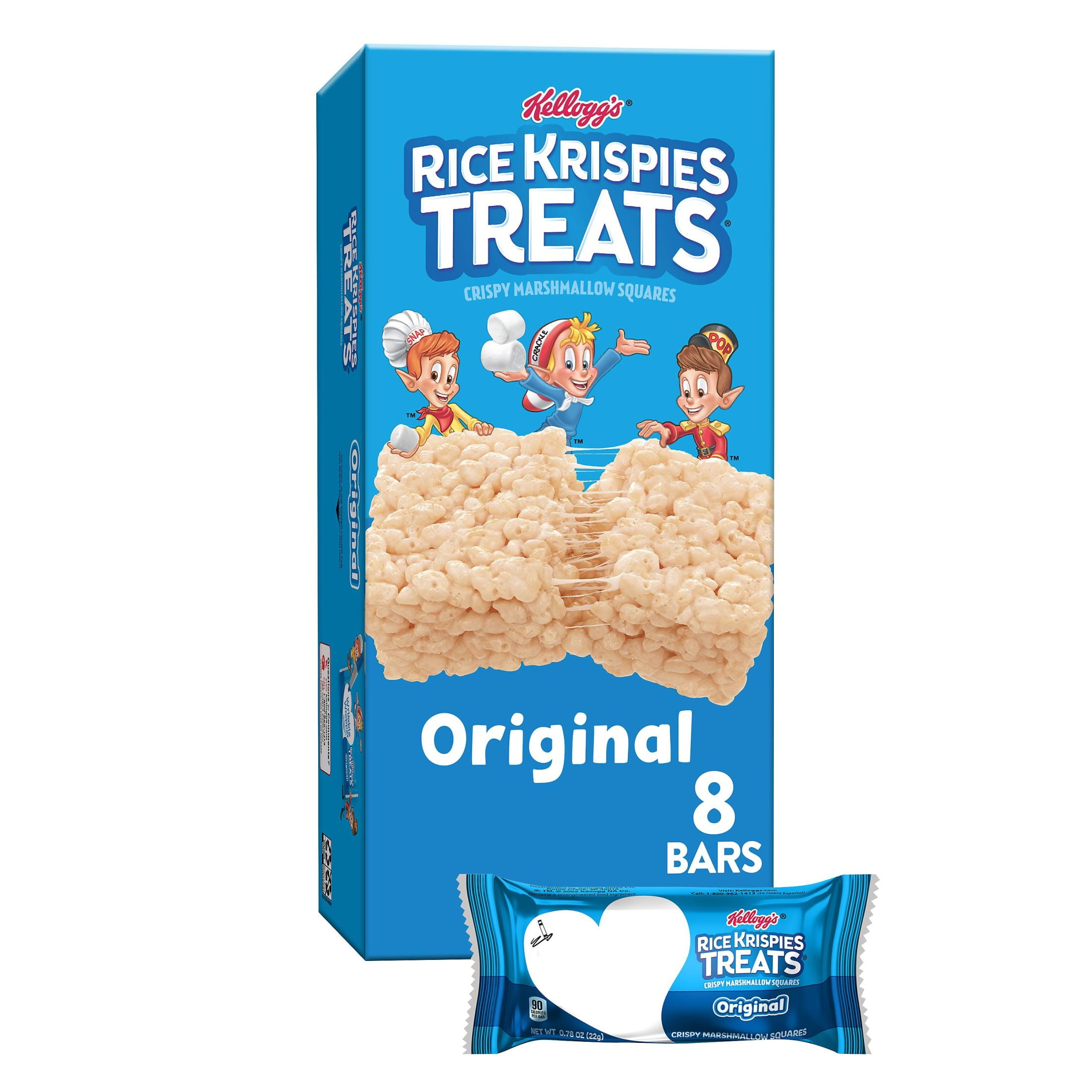 Walmart discounts of Rice Krispies Treats Original Marshmallow Squares, 8-Count Kids Snack Pack