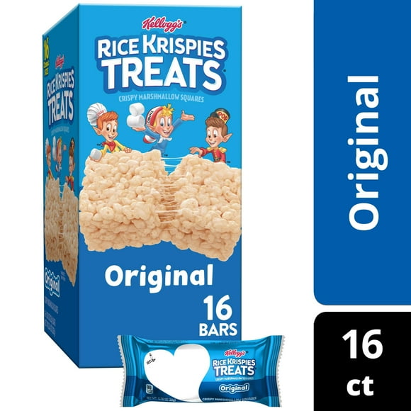 Rice Krispies Treats Original Chewy Crispy Marshmallow Squares, Wheat-Free, 12.4 oz, 16 Count